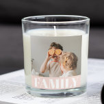 Modern Pastel Pink Family Photo Gift Square Sticker<br><div class="desc">Modern Pastel Pink Family Photo Gift</div>