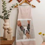 Modern Pastel Pink Frame | Personal Dog Photo Apron<br><div class="desc">Modern Pastel Pink Frame | Personal Dog Photo</div>
