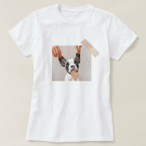 Modern Pastel Pink Frame | Personal Dog Photo T-Shirt