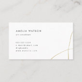 Modern Pastel Pink, Gold & Gray Brush Strokes Business Card | Zazzle