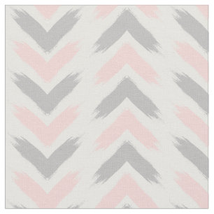 Modern pastel pink gray arrow brushstrokes pattern fabric