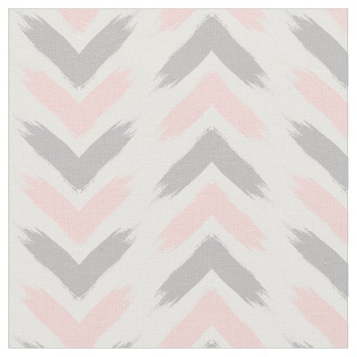 Modern pastel pink gray arrow brushstrokes pattern fabric