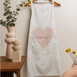 Modern Pastel Pink & Heart Lovely Gift Apron