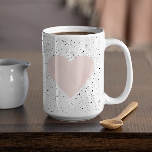 Modern Pastel Pink  Heart Lovely Gift Coffee Mug