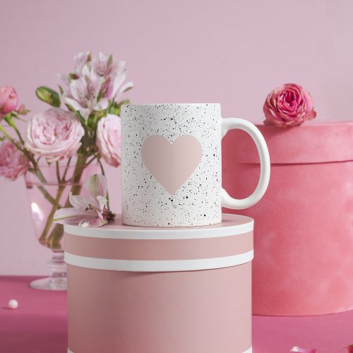 Modern Pastel Pink  Heart Lovely Gift Mug