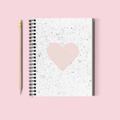 Modern Pastel Pink  Heart Lovely Gift Notebook