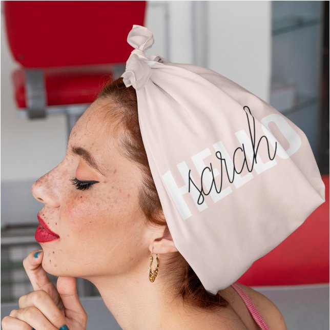 Modern Pastel Pink Hello And You Name Bandana (Creator Uploaded)