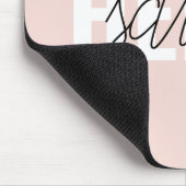 Modern Pastel Pink Hello And You Name Mouse Pad (Corner)