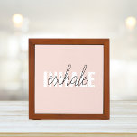 Modern Pastel Pink Inhale Exhale Quote Desk Organizer<br><div class="desc">Modern Pastel Pink Inhale Exhale Quote</div>
