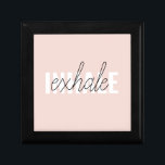 Modern Pastel Pink Inhale Exhale Quote Gift Box<br><div class="desc">Modern Pastel Pink Inhale Exhale Quote</div>
