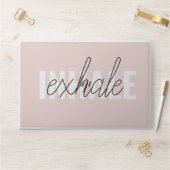 Modern Pastel Pink Inhale Exhale Quote HP Laptop Skin (Desk)