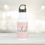 Modern Pastel Pink Inhale Exhale Quote Stainless Steel Water Bottle<br><div class="desc">Modern Pastel Pink Inhale Exhale Quote</div>