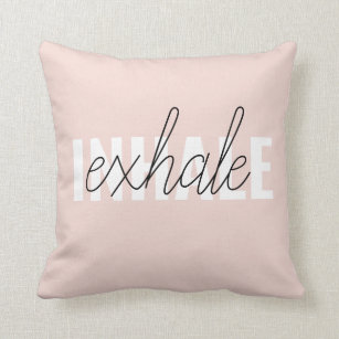 Breathe Inhale Exhale Take Breath Rainbow Throw Pillow