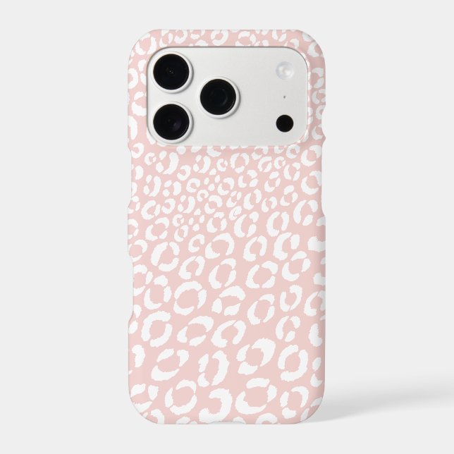 Modern Pastel Pink Leopard Outline Case-Mate iPhone Case (Back)