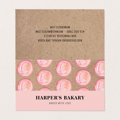 Modern Pastel Pink Macarons Professional Logo Business Card