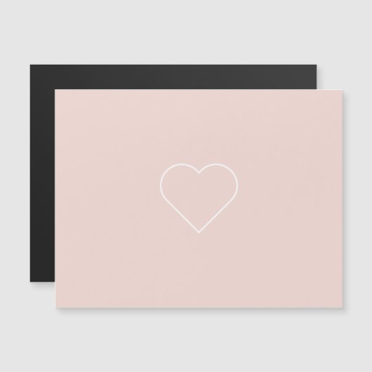 Modern Pastel Pink & Minimalist Heart Lovely Gift (Front/Back)