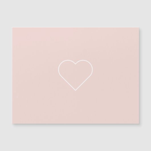 Modern Pastel Pink & Minimalist Heart Lovely Gift (Front)