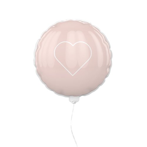 Modern Pastel Pink  Minimalist Heart Lovely Gift Balloon