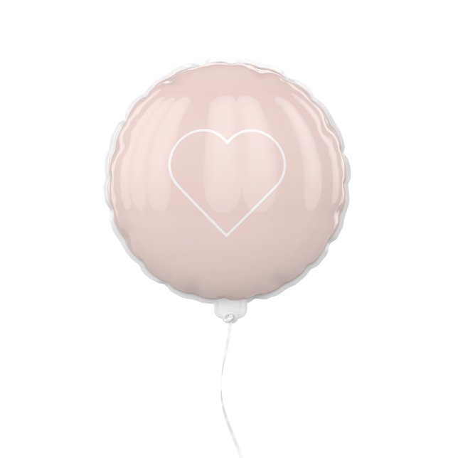 Modern Pastel Pink & Minimalist Heart Lovely Gift Balloon (Creator Uploaded)