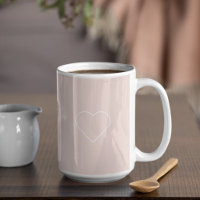 Modern Pastel Pink & Minimalist Heart Lovely Gift