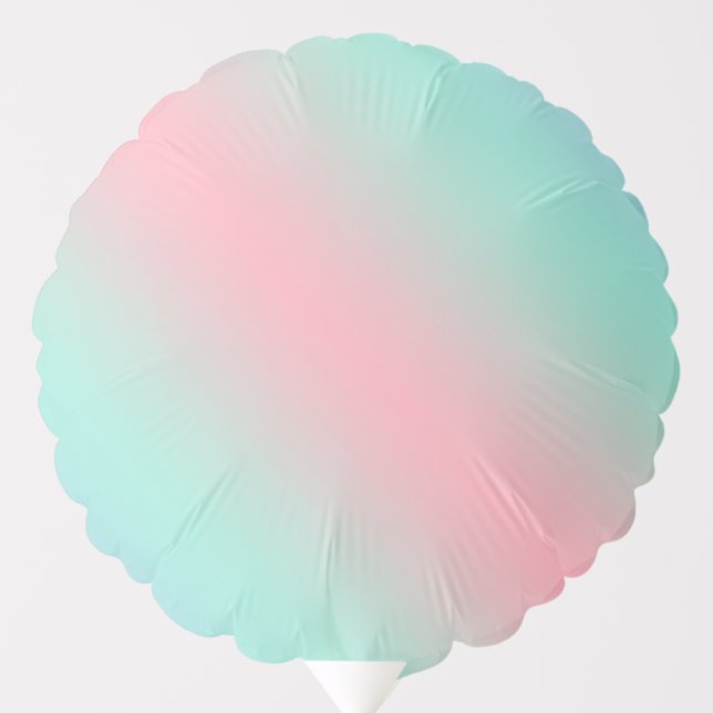 Modern pastel pink mint light green gradient balloon (Front)