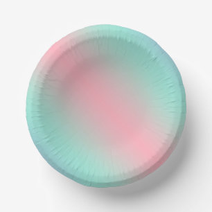 Modern pastel pink mint light green gradient paper bowls
