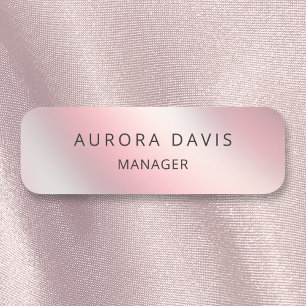 Modern Pastel Pink Ombre Chic Business Name Tag