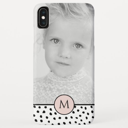 Modern Pastel Pink Personalized Photo  Name Gift iPhone XS Max Case