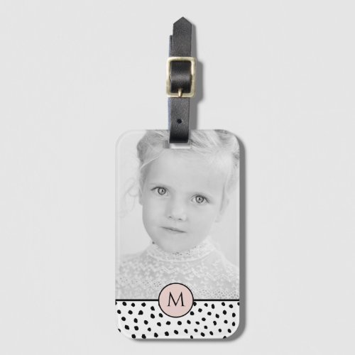 Modern Pastel Pink Personalized Photo  Name Gift Luggage Tag