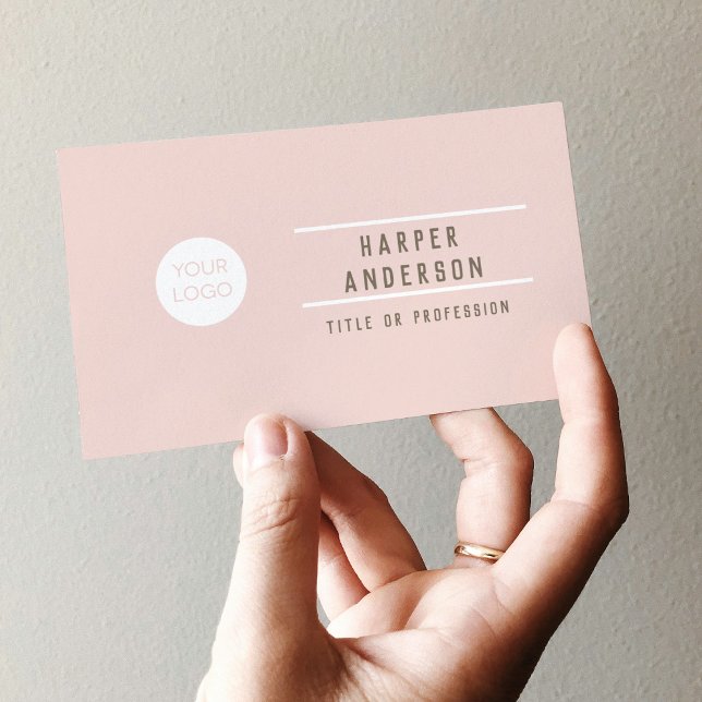 Modern Pastel Pink Professional Business Cards (Creator Uploaded)