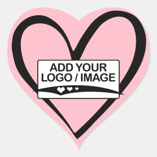 Modern Pastel Pink Rose Calligraphy Heart Box Seal