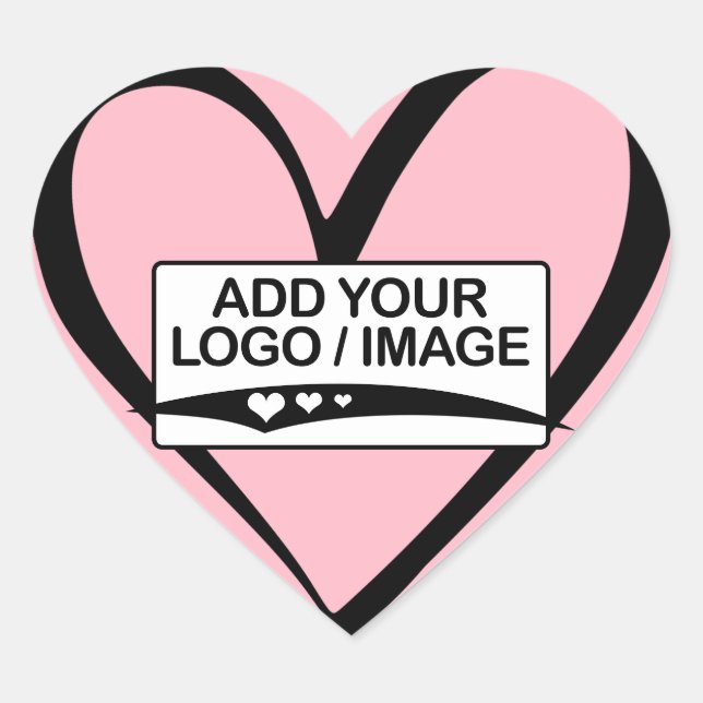 Modern Pastel Pink Rose Calligraphy Heart Box Seal (Front)