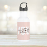 Modern Pastel Pink You Matter Inspiration Quote Stainless Steel Water Bottle<br><div class="desc">Modern Pastel Pink You Matter Inspiration Quote</div>