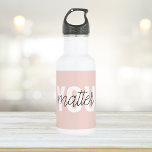 Modern Pastel Pink You Matter Inspiration Quote Stainless Steel Water Bottle<br><div class="desc">Modern Pastel Pink You Matter Inspiration Quote</div>
