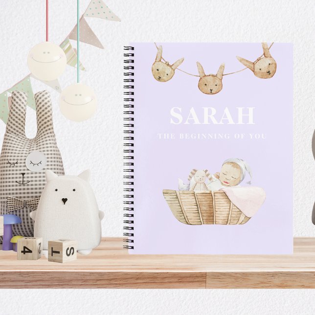 Modern Pastel Purple Baby Gift For Mom To Be Notebook (Creator Uploaded)