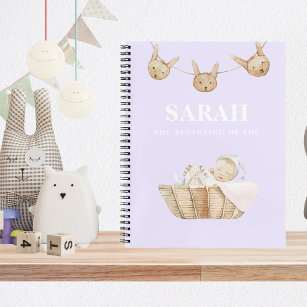 Modern Pastel Purple Baby Gift For Mom To Be Notebook