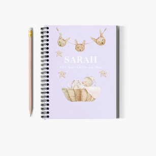 Modern Pastel Purple Baby Gift For Mom To Be Notebook