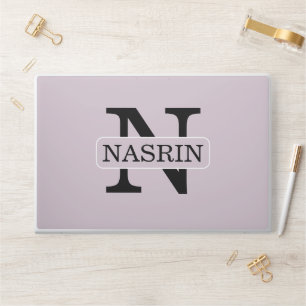 Modern Pastel Purple Beauty Personalized Name HP Laptop Skin