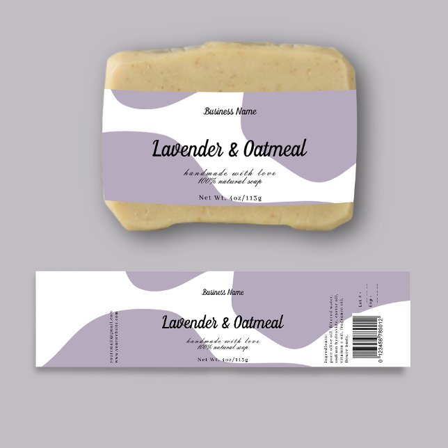 Modern Pastel Purple Soap Label Design (Creator Uploaded)