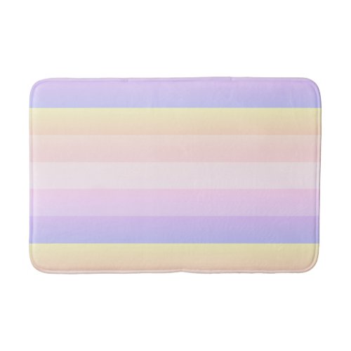 Modern pastel purple striped bath mat