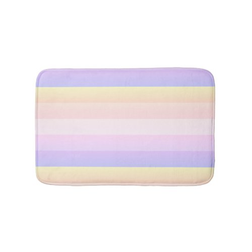 Modern pastel purple striped bath mat