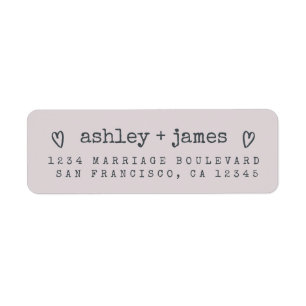 Modern Pastel Purple Wedding Return Address Label