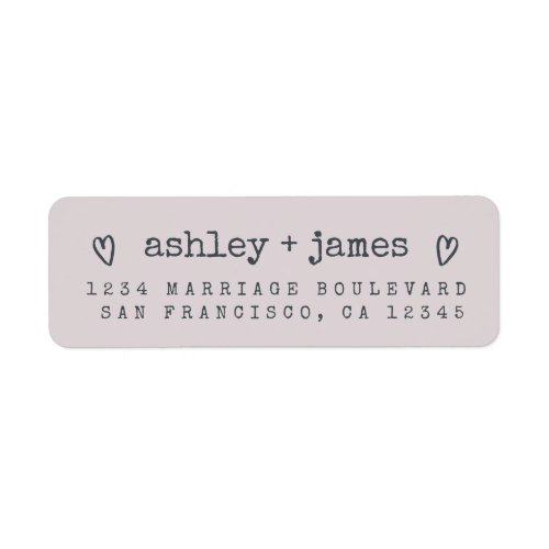 Modern Pastel Purple Wedding Return Address Label