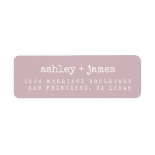 Modern Pastel Purple Wedding Return Address Label