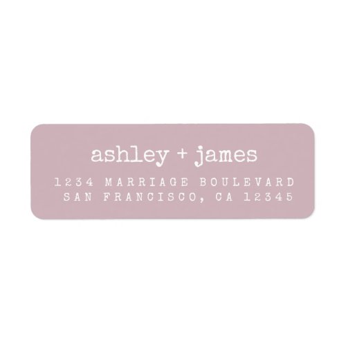 Modern Pastel Purple Wedding Return Address Label