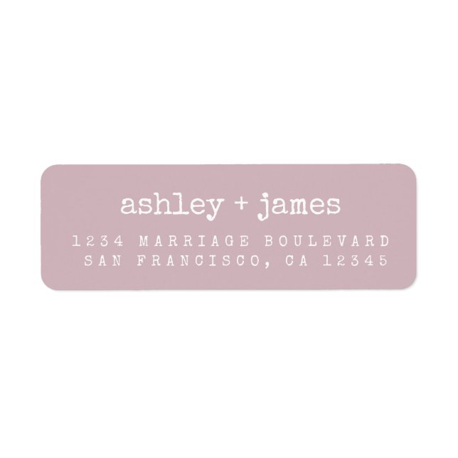 Modern Pastel Purple Wedding Return Address Label (Front)