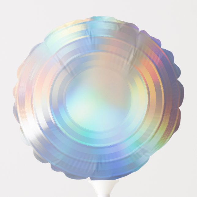  Modern Pastel Rainbow Mermaid Unicorn Holographic Balloon (Front)