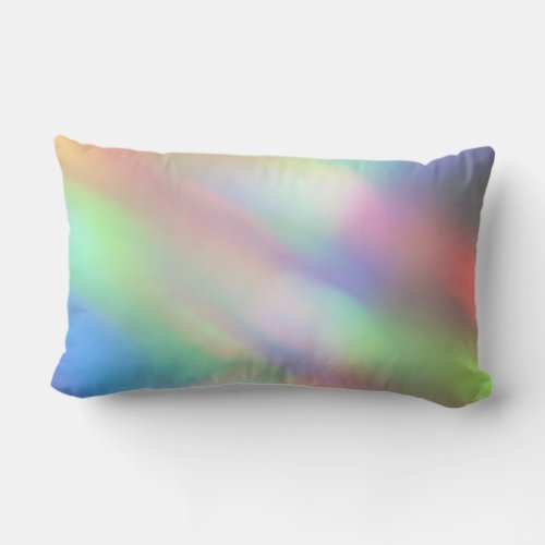  Modern Pastel Rainbow Mermaid Unicorn Holographic Lumbar Pillow