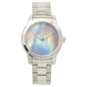 Modern Pastel Rainbow Mermaid Unicorn Holographic Watch