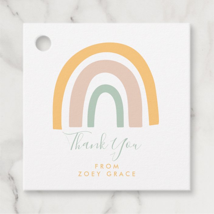 Custom Personalised Text Small Business Cards Thank You Rainbow Cute Happy